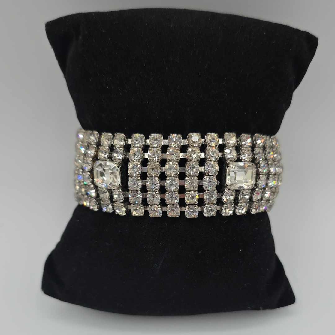 Albert Weiss Silver And Crystal Bracelet